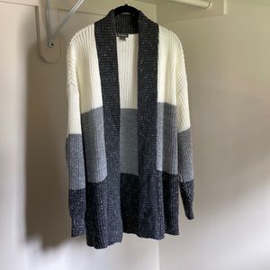 Eddie Bauer Color Block Cardigan Sweater